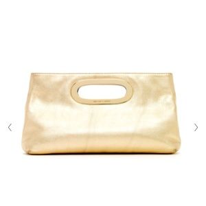 Michael Kors Metallic Gold Berkeley Clutch Bag